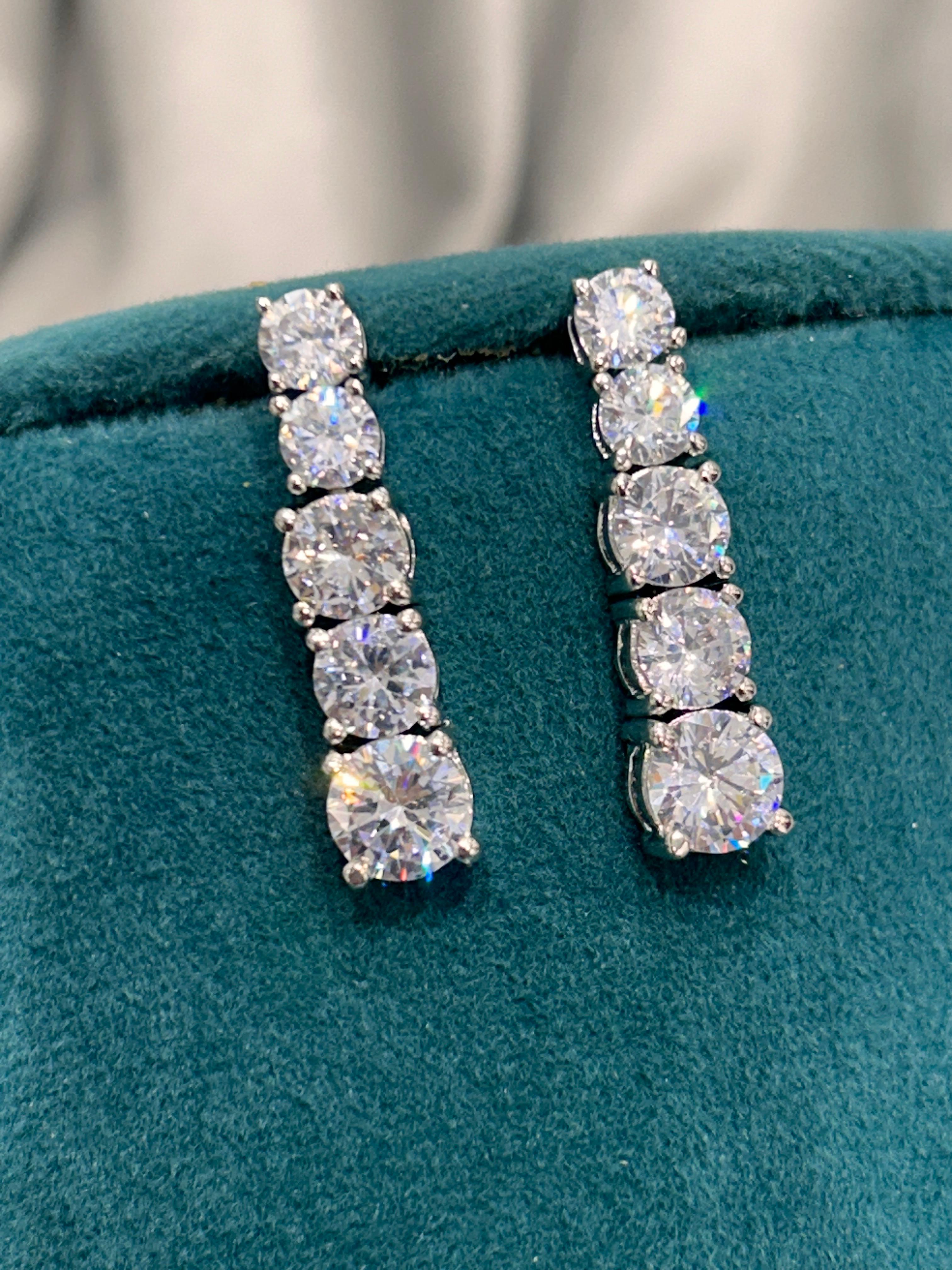 Double Layer CZ Diamond Necklace Set